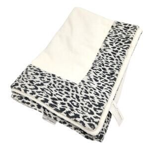 ABYSS White Colorblock Cheetah Print Luxury Cotton Portozimbia Large Beach Towel